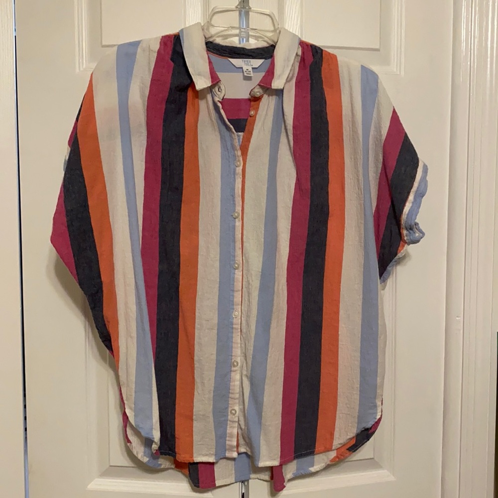 Time and True Women’s henley button-down top